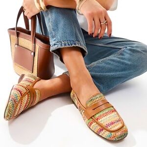 ASOS Maddox Raffia Loafers - Sz. US 9 (UK 7)